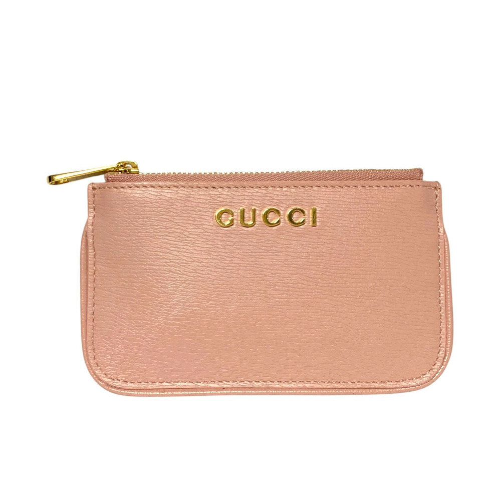 Gucci pink leather Gucci Zip Key Case Coin